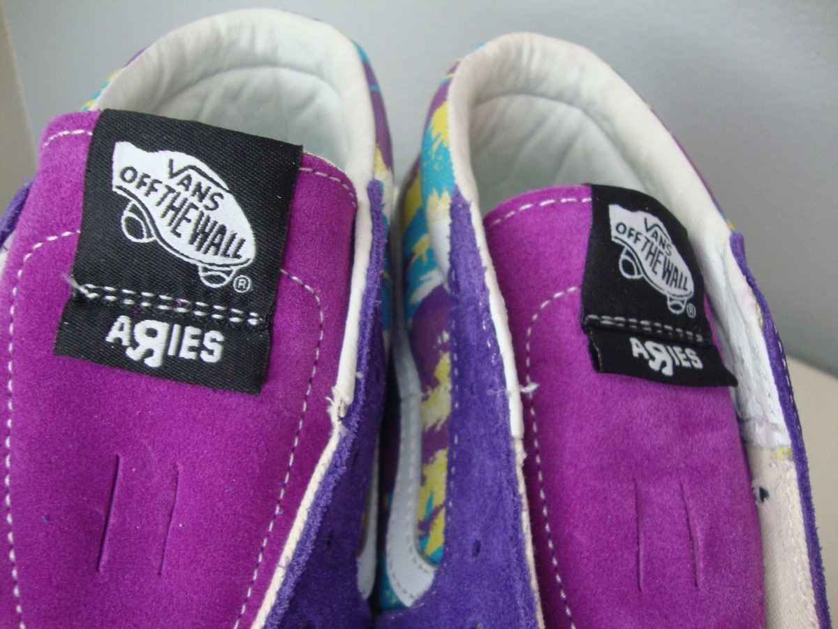 靴 VANS Vault x Aries Sk8-Mid LX Purple Vans Vault Aries Sk8-Mid OG Skate Shoes LX Purple Suede Mens 10