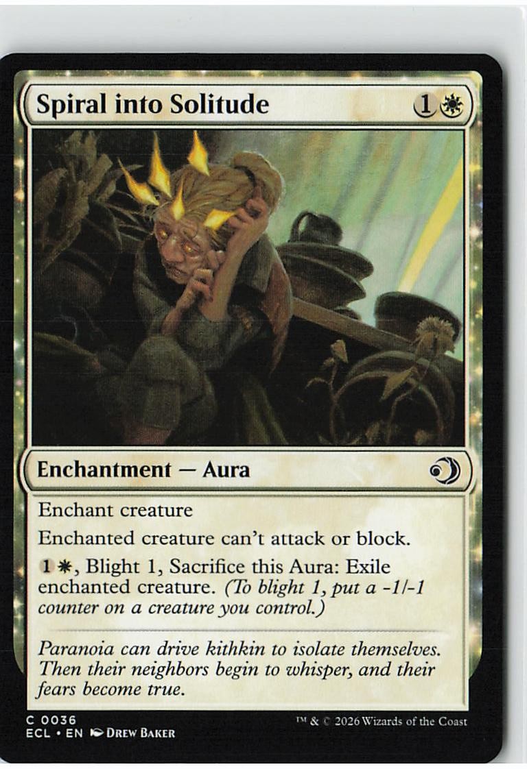 Spiral into Solitude 36 Common Lorwyn Eclipsed Magic: The Gathering Near Mint