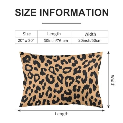 Leopard Print Throw Pillow Cover Queen Size Set of 2 Cheetah Safari Wild - Bild 4 von 6
