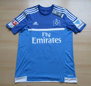 Camiseta HSV Hamburger SV ADIDAS S09282 Nº 18 GASPER Azul Manga Corta M 48 Hombre NUEVO