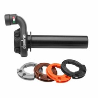 Gasgriff Motorrad Offroad Domino KRK Evo 4T Aluminium Schwarz (Doppelte Kabel)