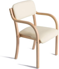 Sedie Da Pranzo in Legno Massello Con Braccioli, Sedia Da Cucina Imbottita, Polt