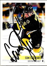 1994-95 Topps Premier Cam Stewart Autograph Boston Bruins