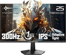 Gaming Monitor LED 25 Zoll 300Hz 1ms VESA-Montage Augenfreundlicht FHD