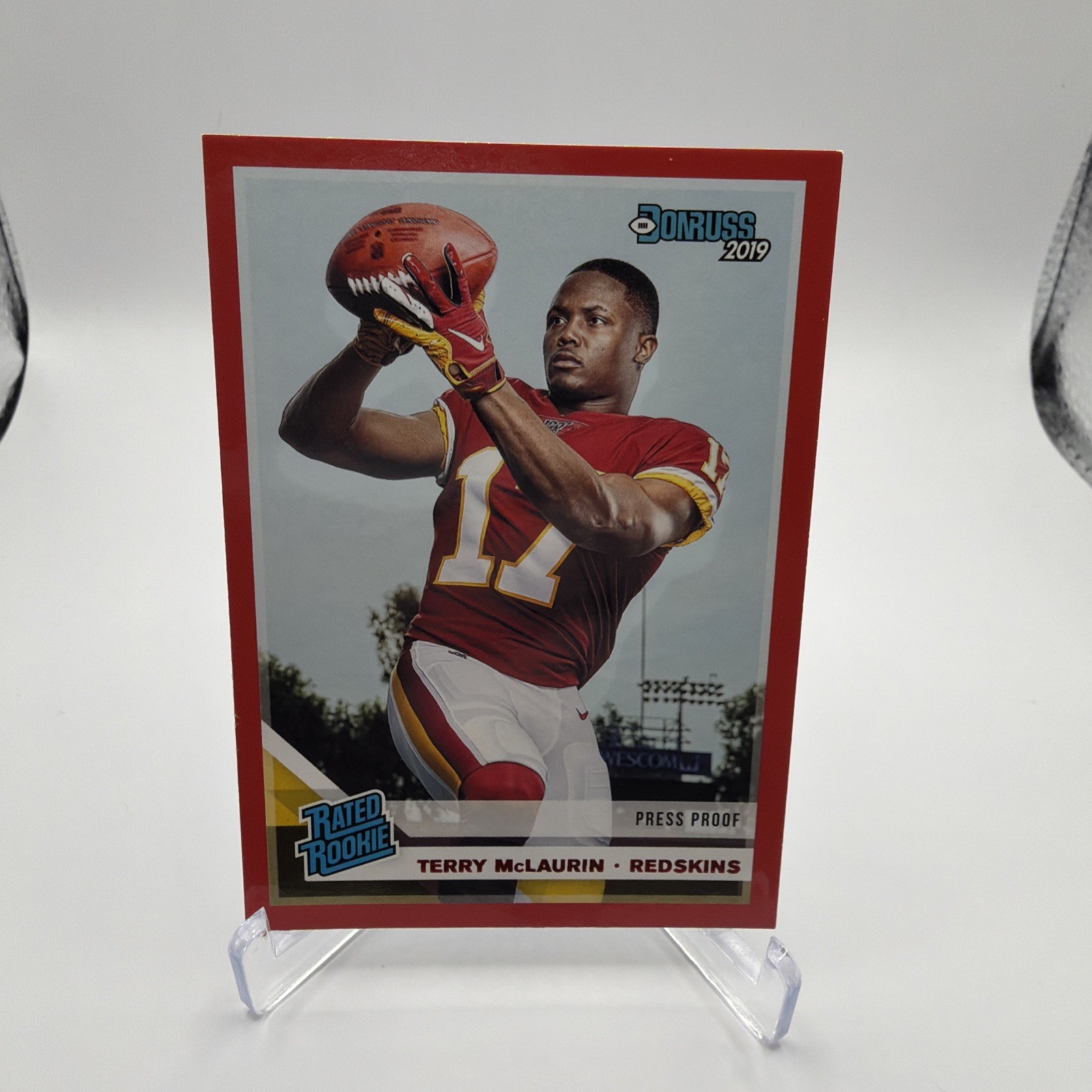2019 Panini Donruss Rated Rookie Terry McLaurin #329 (RC) Red Press Proof