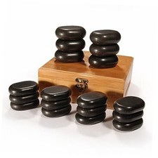 Master Massage Hot Stone Set   Basalt Rocks for Professional  Home 18-Piece