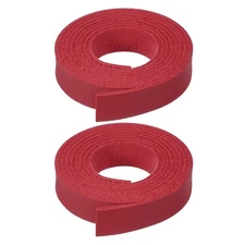 2 Pcs Faux Suede Leather Strap 12mm x 1.1 Yard Leather String Cord, Red