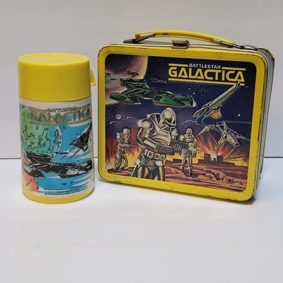 Battlestar Galactica 1978 VTG Metal Lunchbox & Thermos Aladdin USA Sci Fi TV 