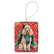 Poodle Christmas Tree Porcelain Ornament DAC3565CO2