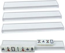 4 Pack Mahjong Racks, Mahjong Tile Holder without Pusher, American Mah Jong Tile