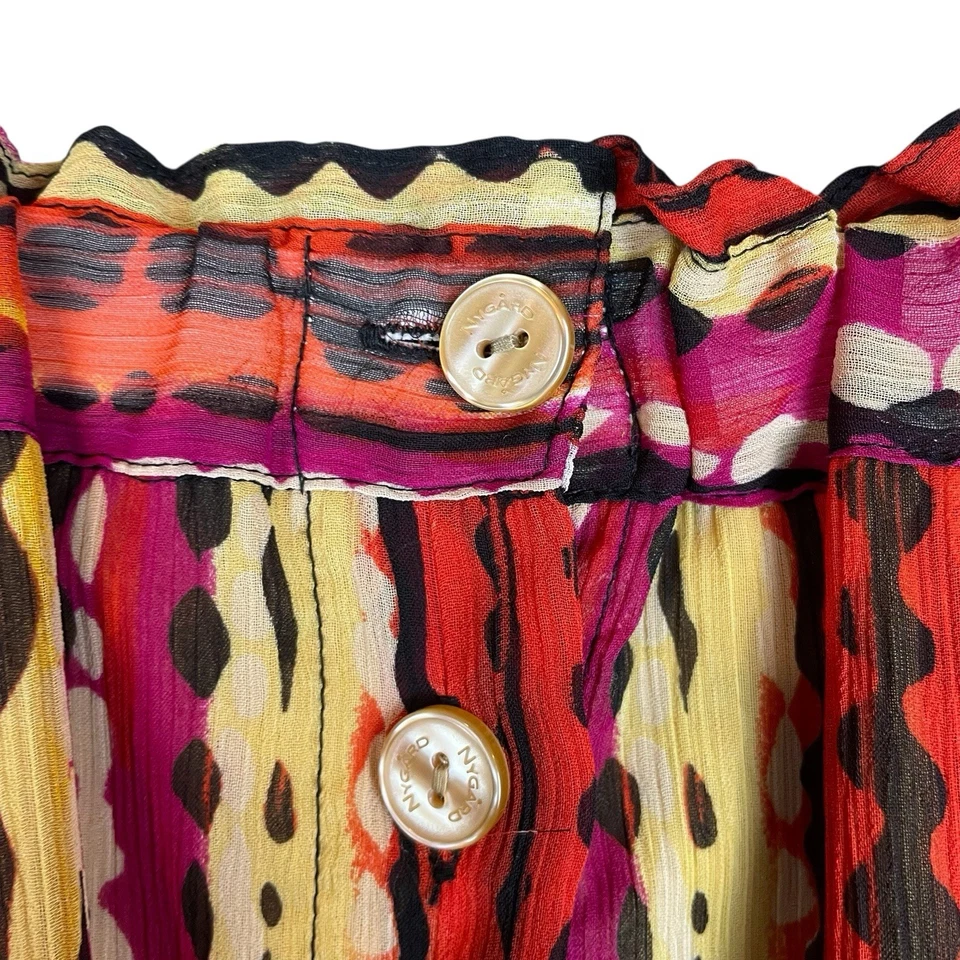 Peter Nygard A-Line Skirt Size 8 Animal Abstract Print Boho Festival Chic Lined - Image 3 of 4