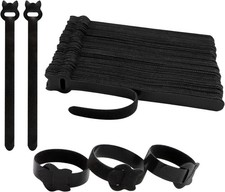 100PCS Reusable Cable Ties, 6 Inches Adjustable Hook and Loop Cord Straps,