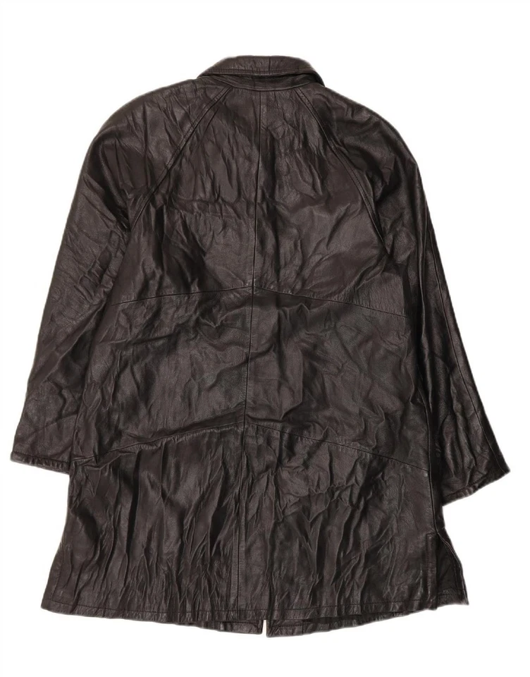 Abrigo de cuero para mujer DOUGLAS IT 44 mediano cuero negro BF03 Foto 4 de 4