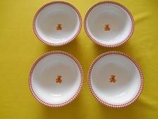 Lipton Gund Teddy Bear Soup/ Cereal Bowls Lot of 4