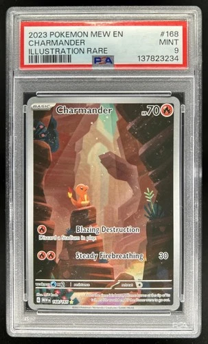 2023 Pokemon SV 151 Charmander Illustration Rare #168/165 PSA 9