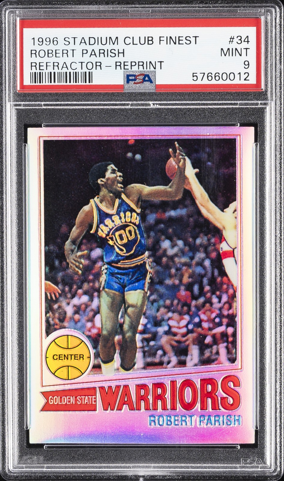 1996 STADIUM CLUB FINEST REPRINT REFRACTOR #34 ROBERT PARISH PSA 9