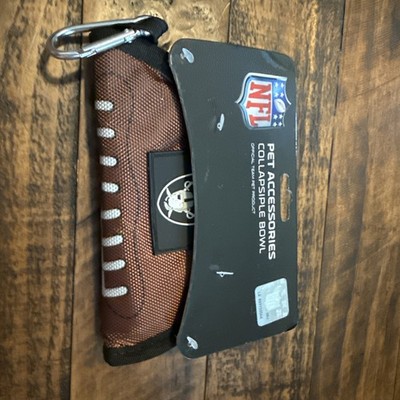 NFL Football Collapsible Pet Bowl Pet Accessories Raiders NWT Brand New