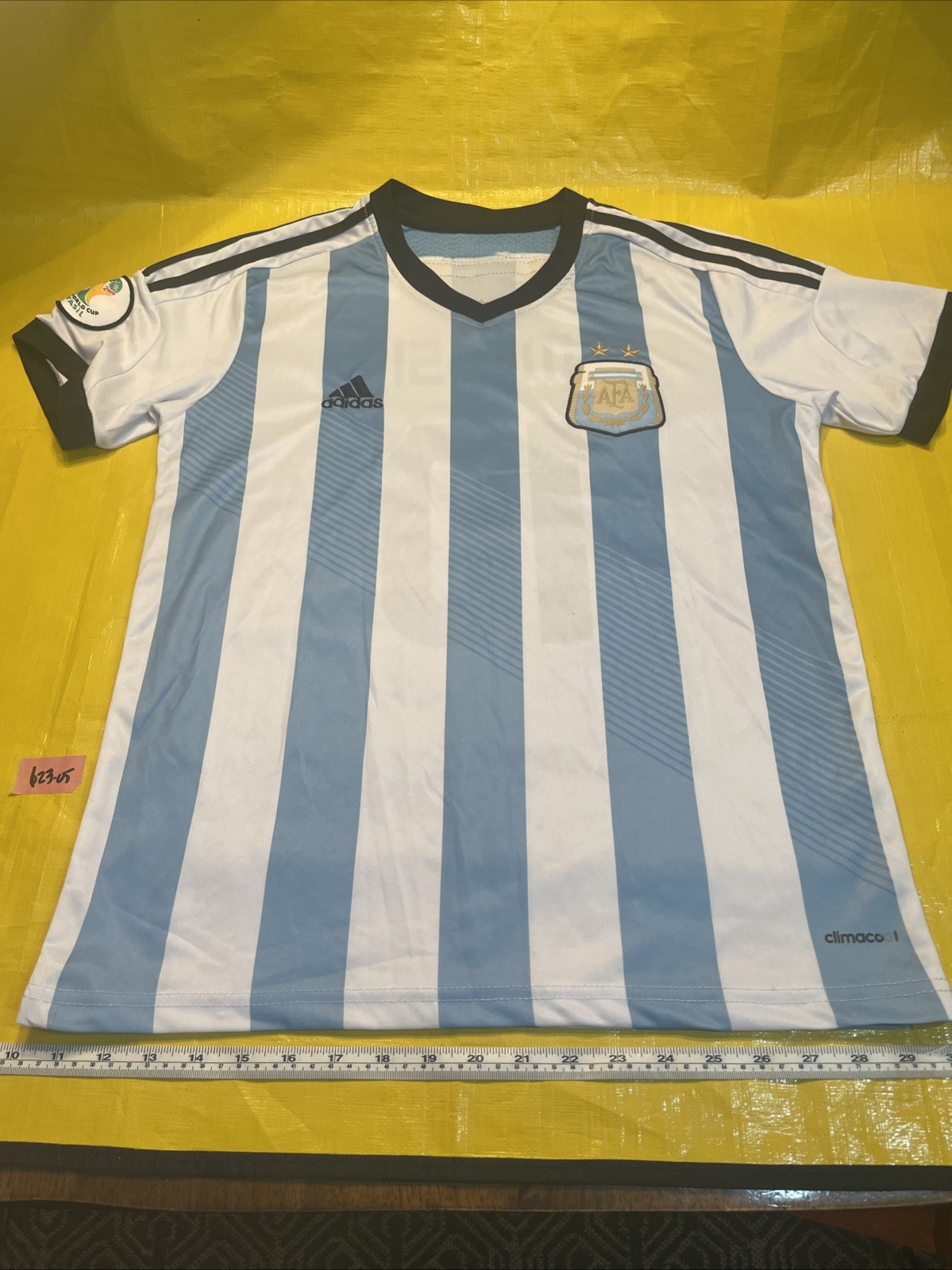 Lionel Messi Argentina 2014 World Cup Jersey Adidas Medium #10 Brasil Home Shirt