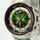 Vintage Seiko 5 Sports Speed-Timer 7015-7020 Green Rally Chronograph JDM