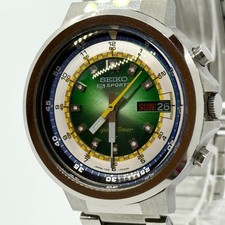 Cronógrafo vintage Seiko 5 Sports Speed-Timer 7015-7020 verde rally JDM