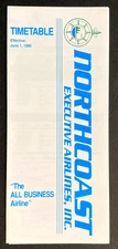 Northcoast Executive Airlines Timetable Effective June 1, 1990