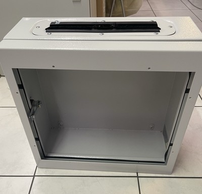 Rittal Schaltschrank Gehäuse grau (leer) 6500.009 435 x 435 x 140 Stahl NEU
