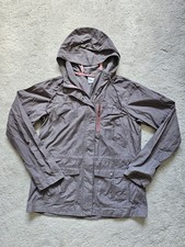 Columbia Grey/Stone Lightweight Cotton mix Hooded Utility Jacket Size Medium