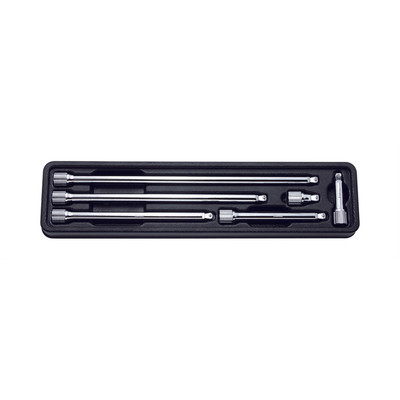 Ko-ken USA 1/4 Sq. Dr. Wobble-Fix Extension Bar Set 28-250mm ABS Tray  6 pieces