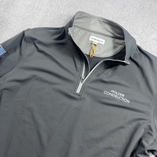 Peter Millar Golf Perth Quarter Zip Performance Pullover Gray Men  s Size Medium