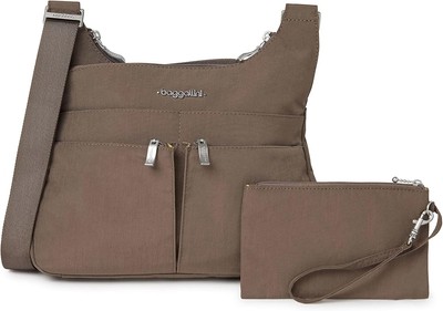 Baggallini Cross Over Crossbody Women 11x8.5 Medium Travel Bag Lightweight Water