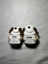 2 Crochet Sloth Plushies with Uplifting Messa...