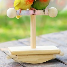 Bird Training Stand Wooden Parrot Training Perch Tabletop Bird Play Stand Wood