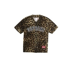 Supreme Velvet Baseball Jersey Leopard Size: Extra Large