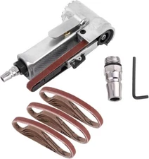 Mini Air Belt Sander, 3/8" x 13" Small Belt Grinder 18000 RPM, 1/4" 3 Sand Belts