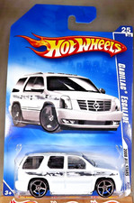 2008 Hot Wheels #65 All Stars CADILLAC ESCALADE White Variant w/Chrome OH5 Spoke