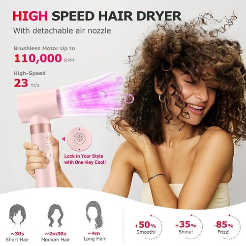 5 in 1 High-Speed Hot Air Styler - Professional Frizz-Free Hair Dryer Brush, - Picture 2 of 5