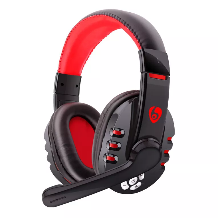 Wireless Bluetooth Headset Headphone w Mic for Smart Phone Tablet PC Gaming