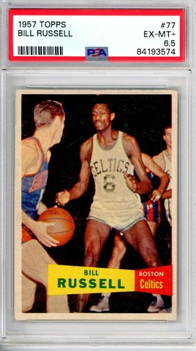 1957	Topps	Bill	Russell	77	PSA 6.5	Celtics	13014