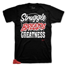 Shirt Match Jordan 12 Gym Red - Struggle Breeds Tee