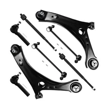 8pc Set Front Suspension Kit Lower Control Arm w/Ball Joint Outer Tie Rod End...