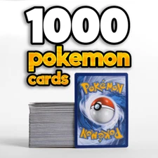 1000 Pokemon Cards Bulk Pack - Shiny Foil Holo Guaranteed