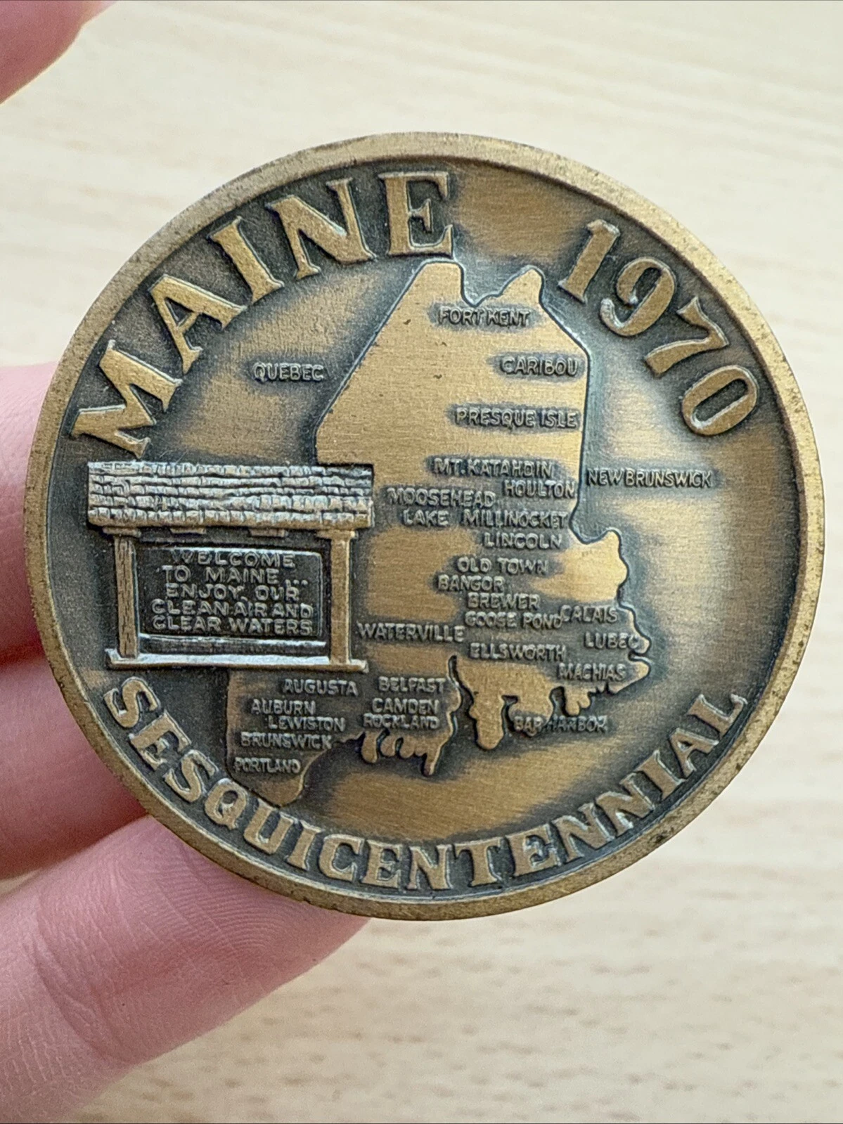 Médaille Maine 1970 Sesquicentennial