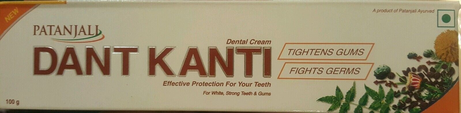 Swami Ramdev Patanjali UK - 4 x Dant Kanti Herbal Toothpaste 100g Family Size