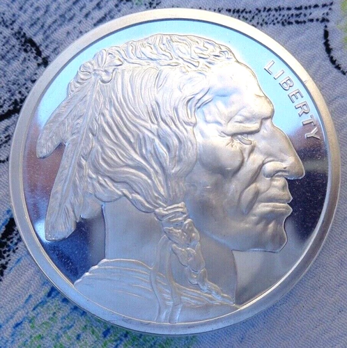 1 oz. GSM INDIAN HEAD BUFFALO NICKEL coin tribute round .999 fine silver