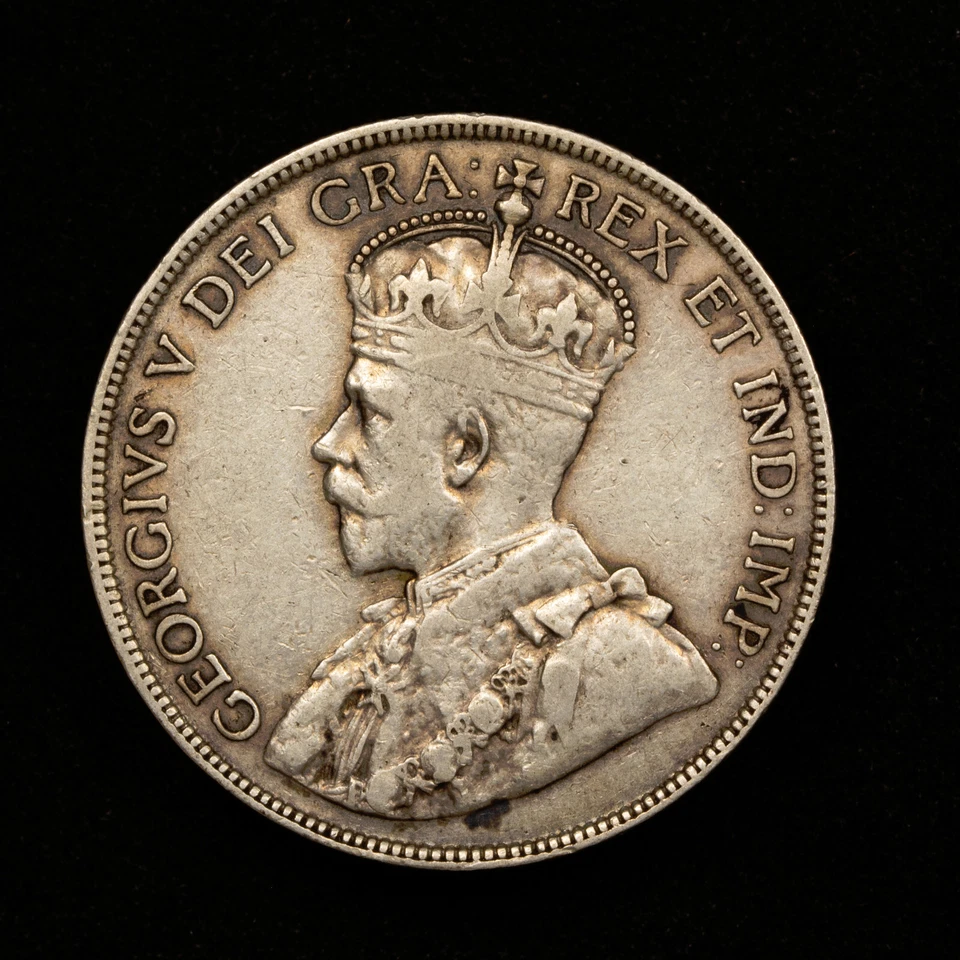 1916 50c Canada Silver Fifty Cents .3456 oz ASW - F/VF - KM 25 - SKU-F3665 - Image 4 of 4