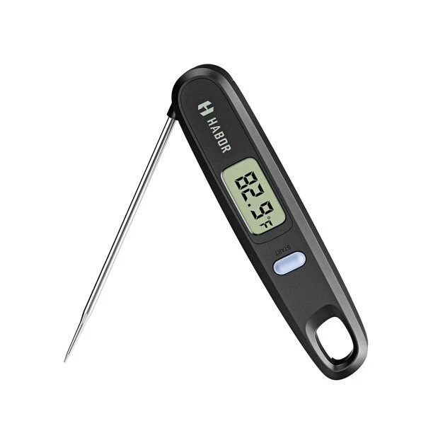 NOT SPECIFIED Habor 4.8" Digital Meat Probe Thermometer Cooking Jam BBQ Turkey Milk - Black