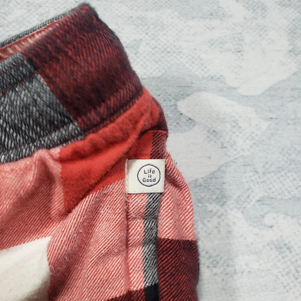 Pantalones de dormir Life Is Good para hombre XL rojos a cuadros cordón ocio Foto 3 de 4