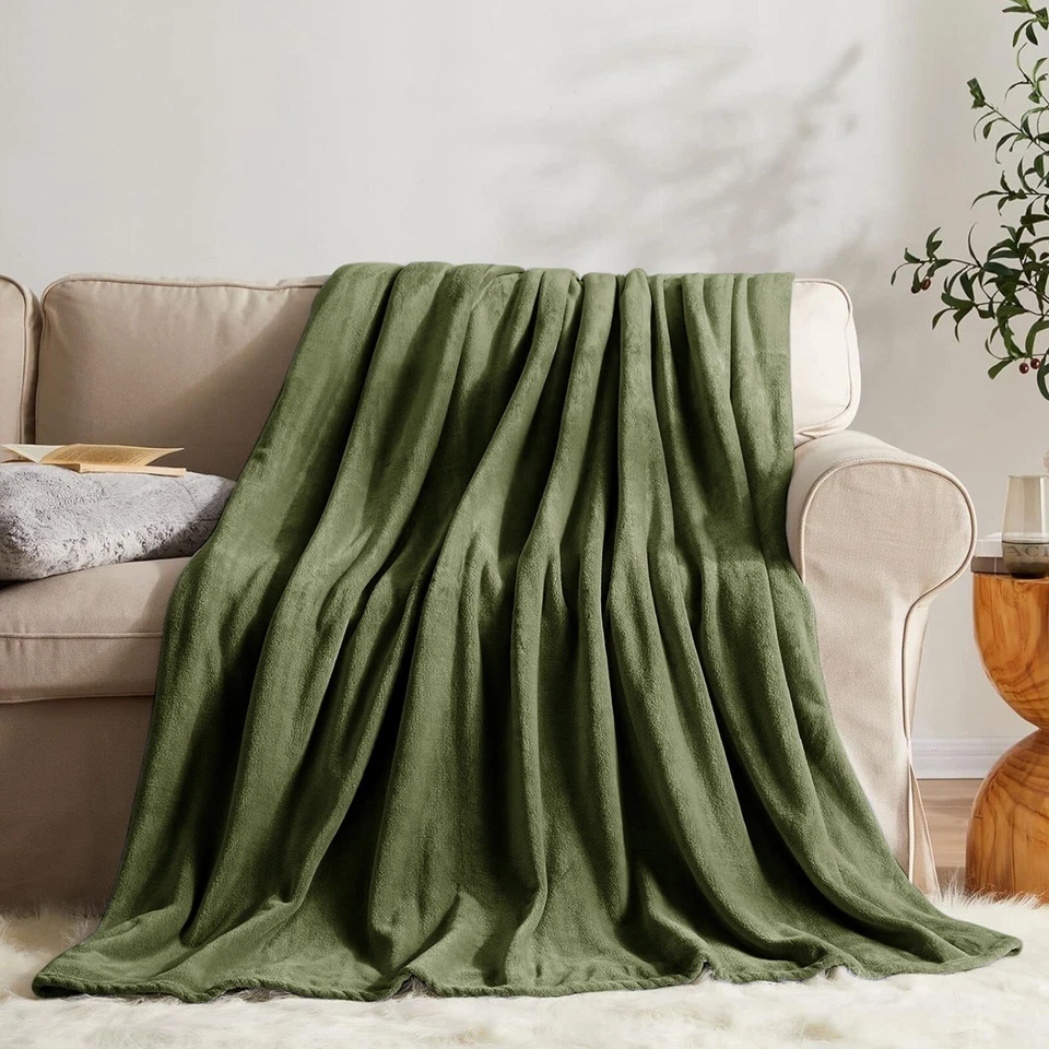 New Extra Large Fleece Blanket Super Soft Reversible Bed Sofa Throw Double King - Image 3 of 4