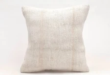 White Hemp Pillow Cover, 16"x16", Decorative Pillow, Throw Pillow, Accent Pillow
