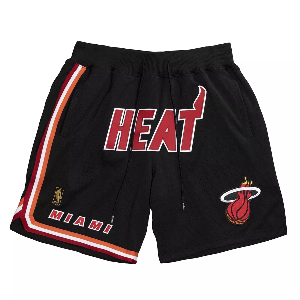 Men's Miami Heat Mitchell & Ness Black/Red Hardwood Classics 1996-97 Just  Don Shorts